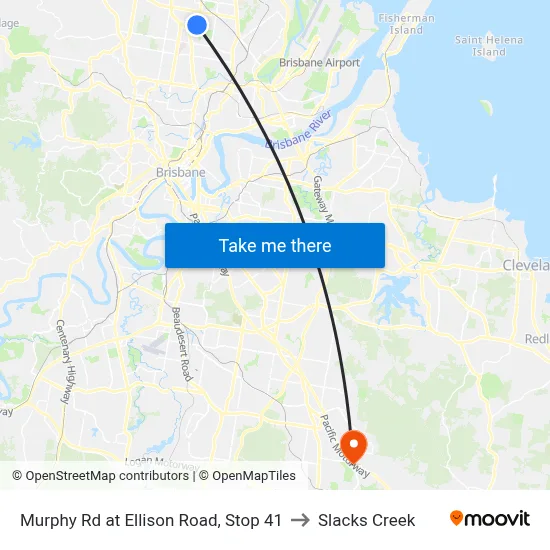 Murphy Rd at Ellison Road, Stop 41 to Slacks Creek map