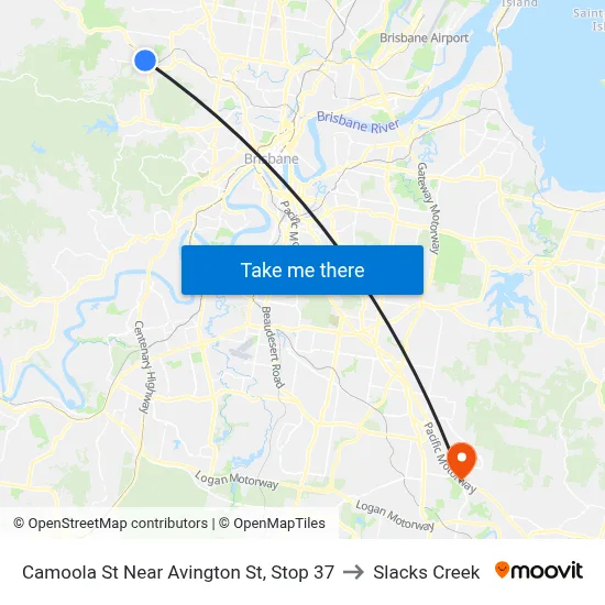 Camoola St Near Avington St, Stop 37 to Slacks Creek map