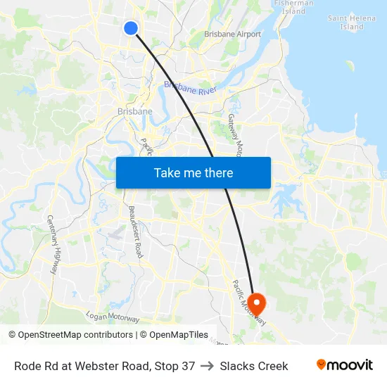 Rode Rd at Webster Road, Stop 37 to Slacks Creek map
