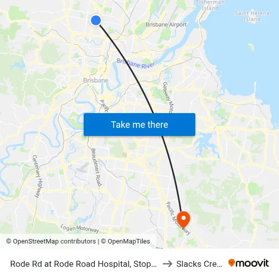 Rode Rd at Rode Road Hospital, Stop 36 to Slacks Creek map