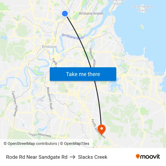 Rode Rd Near Sandgate Rd to Slacks Creek map