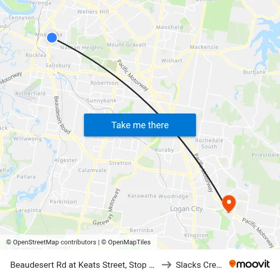 Beaudesert Rd at Keats Street, Stop 35 to Slacks Creek map