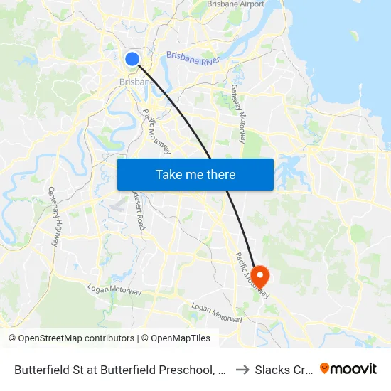 Butterfield St at Butterfield Preschool, Stop 11a to Slacks Creek map