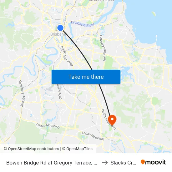 Bowen Bridge Rd at Gregory Terrace, Stop 7 to Slacks Creek map