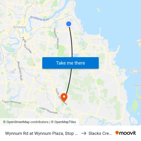 Wynnum Rd at Wynnum Plaza, Stop 58 to Slacks Creek map