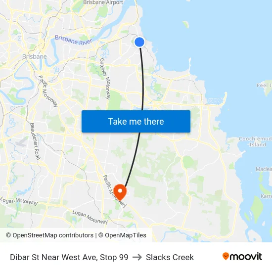 Dibar St Near West Ave, Stop 99 to Slacks Creek map