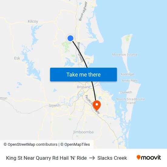 King St Near Quarry Rd Hail 'N' Ride to Slacks Creek map