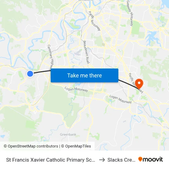 St Francis Xavier Catholic Primary School to Slacks Creek map