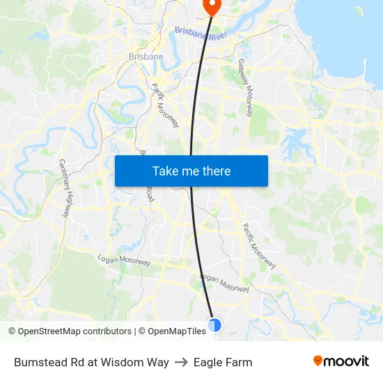 Bumstead Rd at Wisdom Way to Eagle Farm map