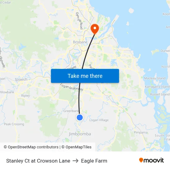 Stanley Ct at Crowson Lane to Eagle Farm map