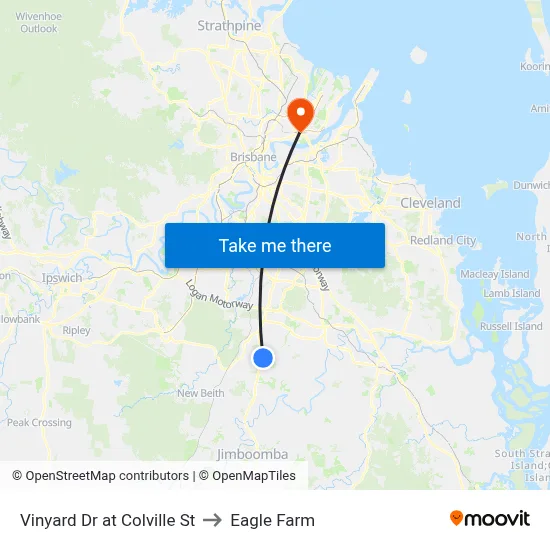 Vinyard Dr at Colville St to Eagle Farm map