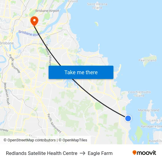 Redlands Satellite Health Centre to Eagle Farm map