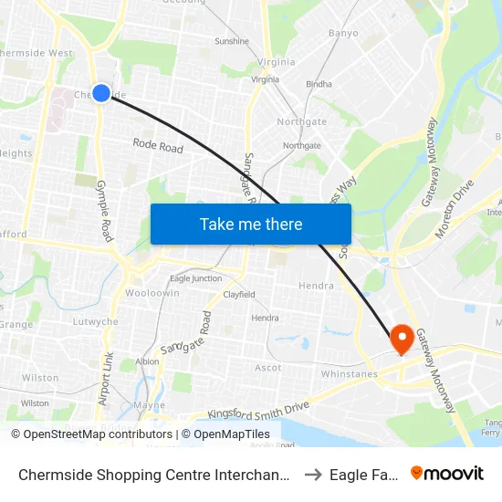Chermside Shopping Centre Interchange H to Eagle Farm map
