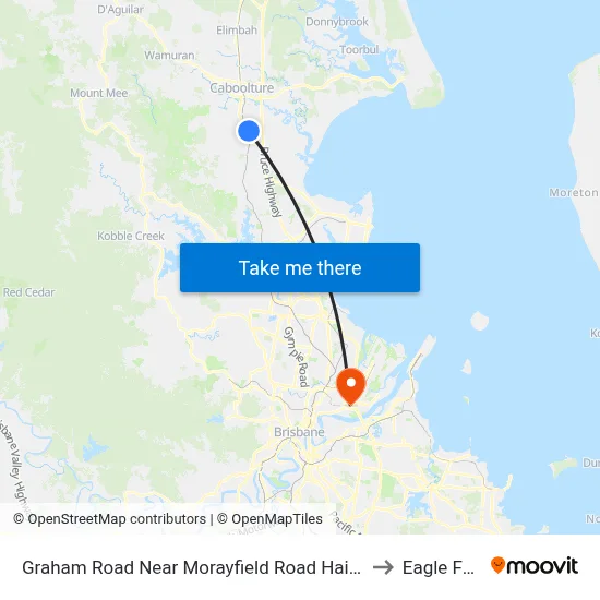 Graham Road Near Morayfield Road Hail 'N' Ride to Eagle Farm map