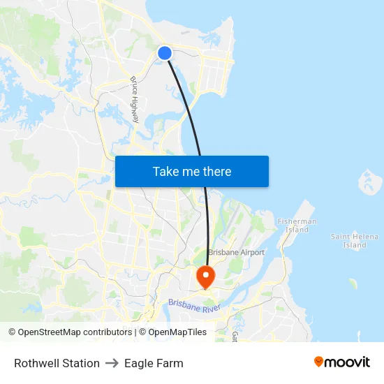 Rothwell Station to Eagle Farm map