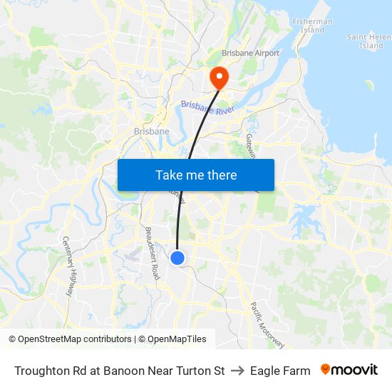 Troughton Rd at Banoon Near Turton St to Eagle Farm map