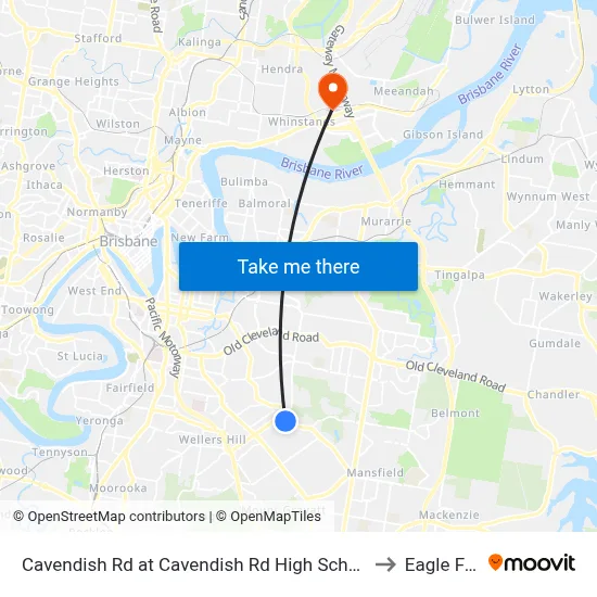 Cavendish Rd at Cavendish Rd High School, Stop 41 to Eagle Farm map