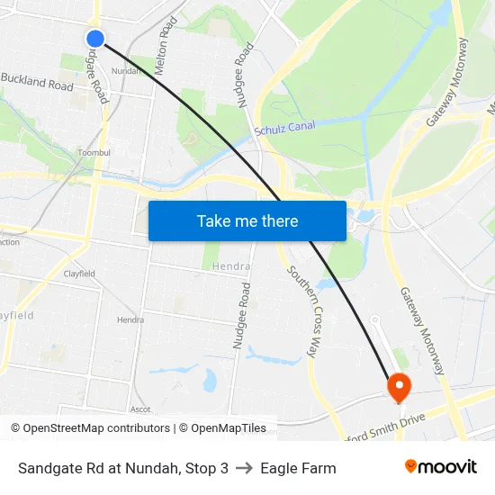 Sandgate Rd at Nundah, Stop 3 to Eagle Farm map
