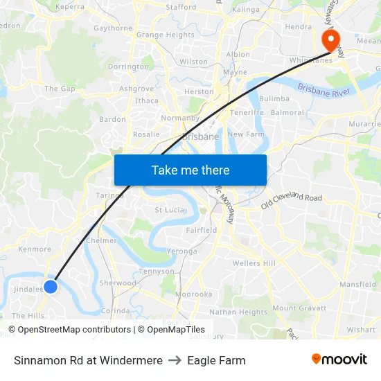Sinnamon Rd at Windermere to Eagle Farm map