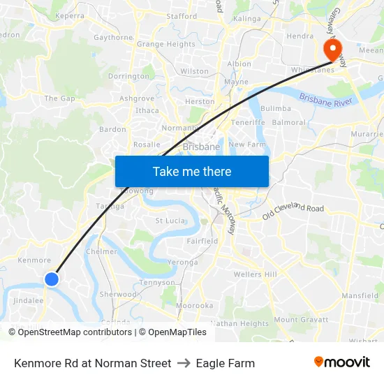 Kenmore Rd at Norman Street to Eagle Farm map