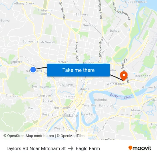 Taylors Rd Near Mitcham St to Eagle Farm map