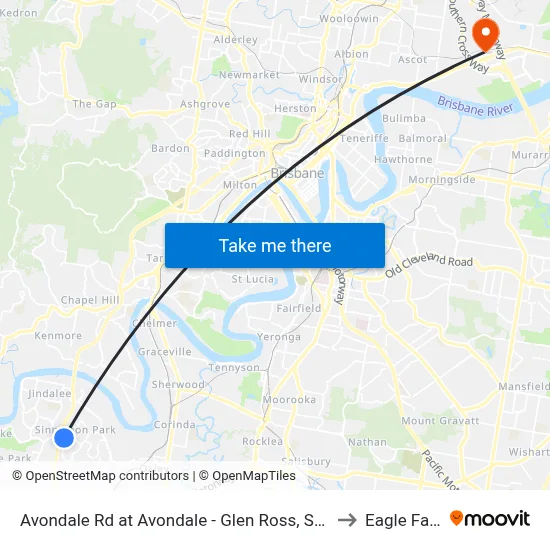Avondale Rd at Avondale - Glen Ross, Stop 61 to Eagle Farm map