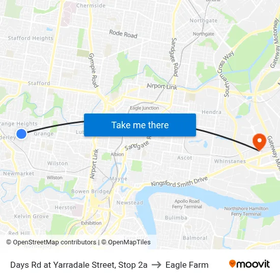 Days Rd at Yarradale Street, Stop 2a to Eagle Farm map