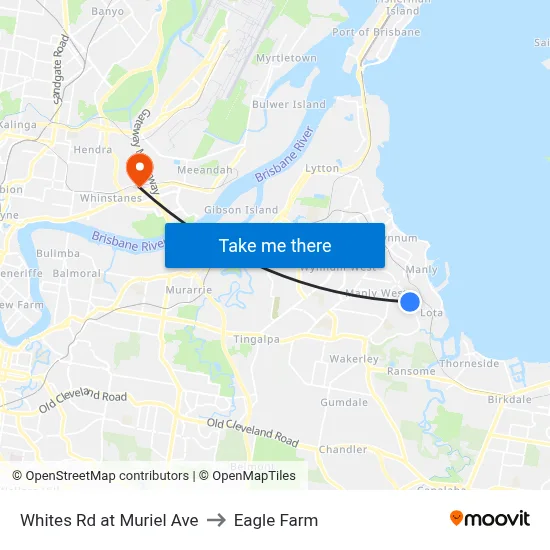 Whites Rd at Muriel Ave to Eagle Farm map