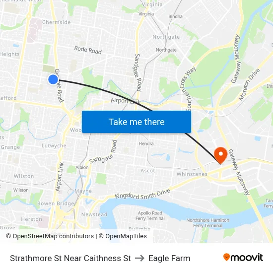 Strathmore St Near Caithness St to Eagle Farm map