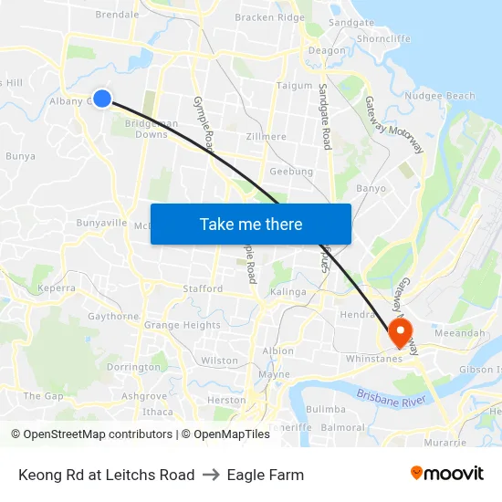Keong Rd at Leitchs Road to Eagle Farm map