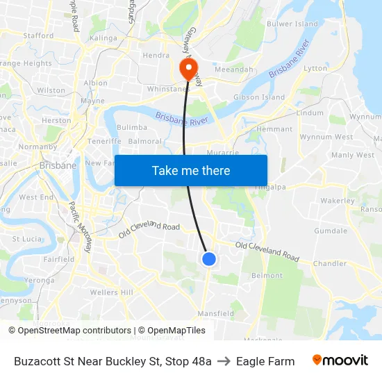 Buzacott St Near Buckley St, Stop 48a to Eagle Farm map