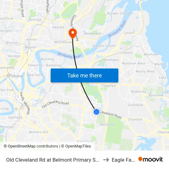 Old Cleveland Rd at Belmont Primary School to Eagle Farm map