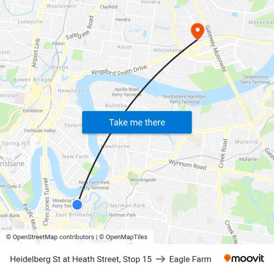 Heidelberg St at Heath Street, Stop 15 to Eagle Farm map