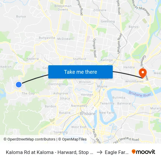 Kaloma Rd at Kaloma - Harward, Stop 38 to Eagle Farm map