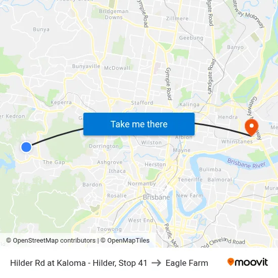 Hilder Rd at Kaloma - Hilder, Stop 41 to Eagle Farm map