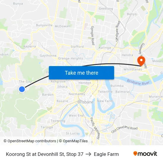 Koorong St at Devonhill St, Stop 37 to Eagle Farm map
