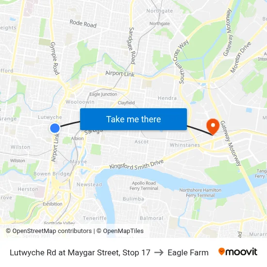Lutwyche Rd at Maygar Street, Stop 17 to Eagle Farm map