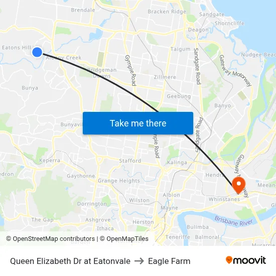 Queen Elizabeth Dr at Eatonvale to Eagle Farm map