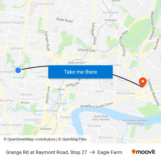 Grange Rd at Raymont Road, Stop 27 to Eagle Farm map