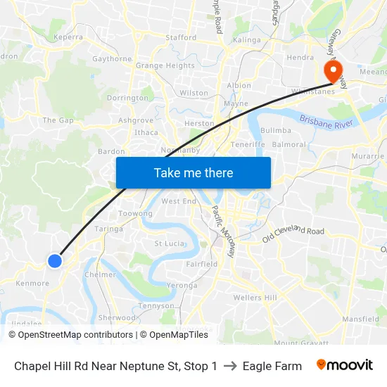 Chapel Hill Rd Near Neptune St, Stop 1 to Eagle Farm map