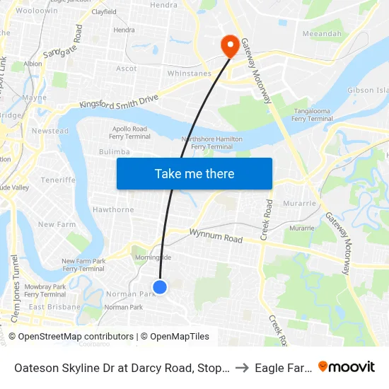 Oateson Skyline Dr at Darcy Road, Stop 40 to Eagle Farm map