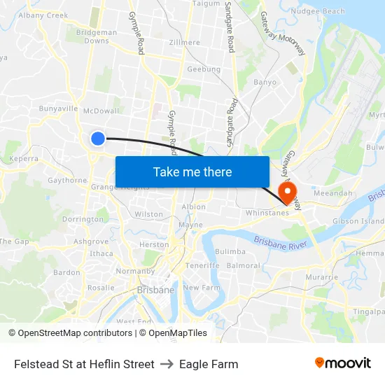 Felstead St at Heflin Street to Eagle Farm map