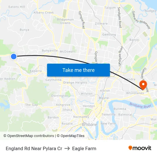 England Rd Near Pylara Cr to Eagle Farm map