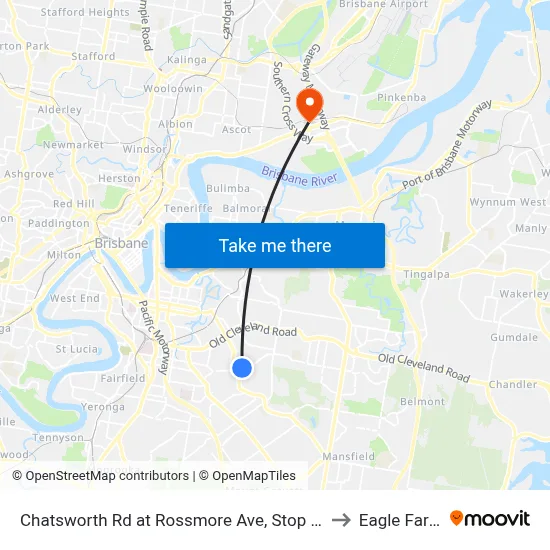 Chatsworth Rd at Rossmore Ave, Stop 32 to Eagle Farm map