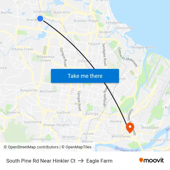 South Pine Rd Near Hinkler Ct to Eagle Farm map