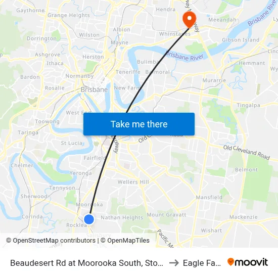 Beaudesert Rd at Moorooka South, Stop 38 to Eagle Farm map