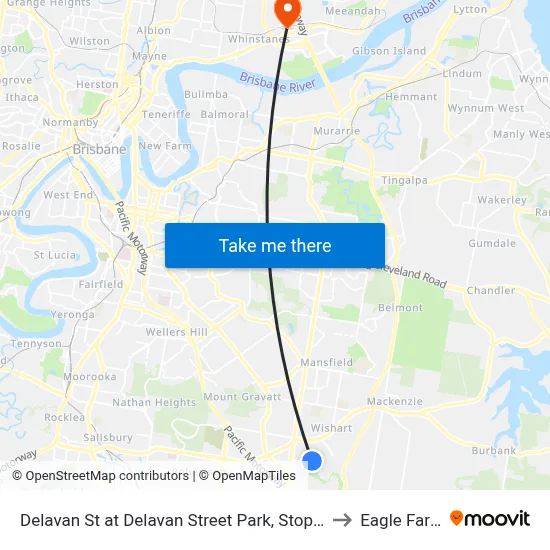 Delavan St at Delavan Street Park, Stop 85 to Eagle Farm map