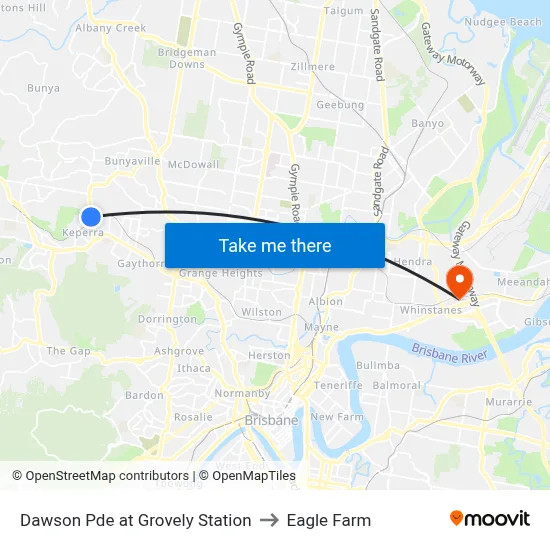 Dawson Pde at Grovely Station to Eagle Farm map