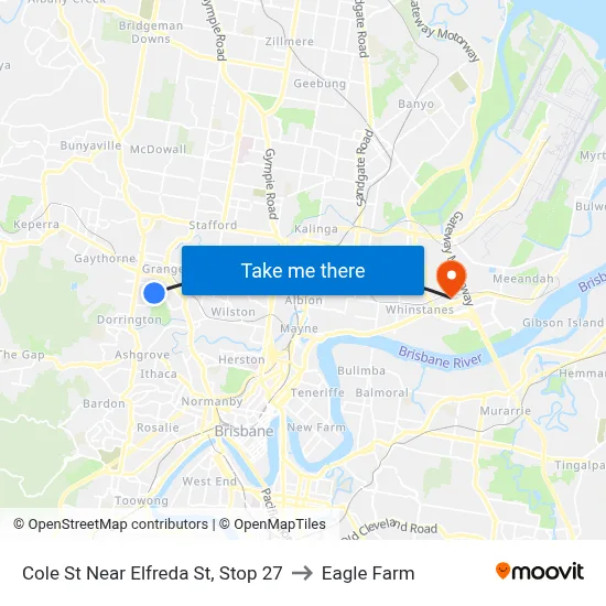 Cole St Near Elfreda St, Stop 27 to Eagle Farm map