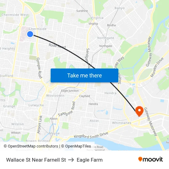 Wallace St Near Farnell St to Eagle Farm map